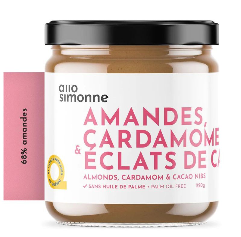 Beurre amandes, cardamome & éclats de Cacao Allo Simonne