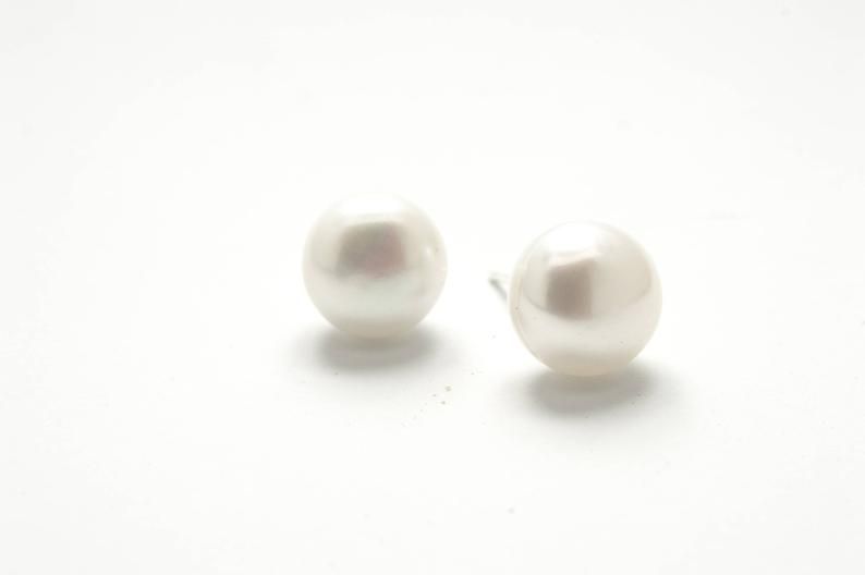 Perles d'eau douce naturelles blanches