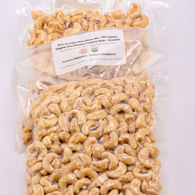 Organic Cashew Nuts ;  Non-roasted  & Unsalted - 500g