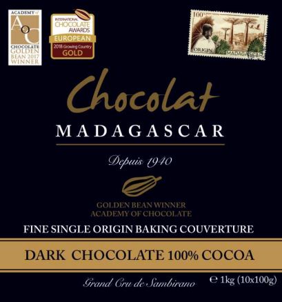 Chocolate noir de couverture 100% Cacao - 1kg