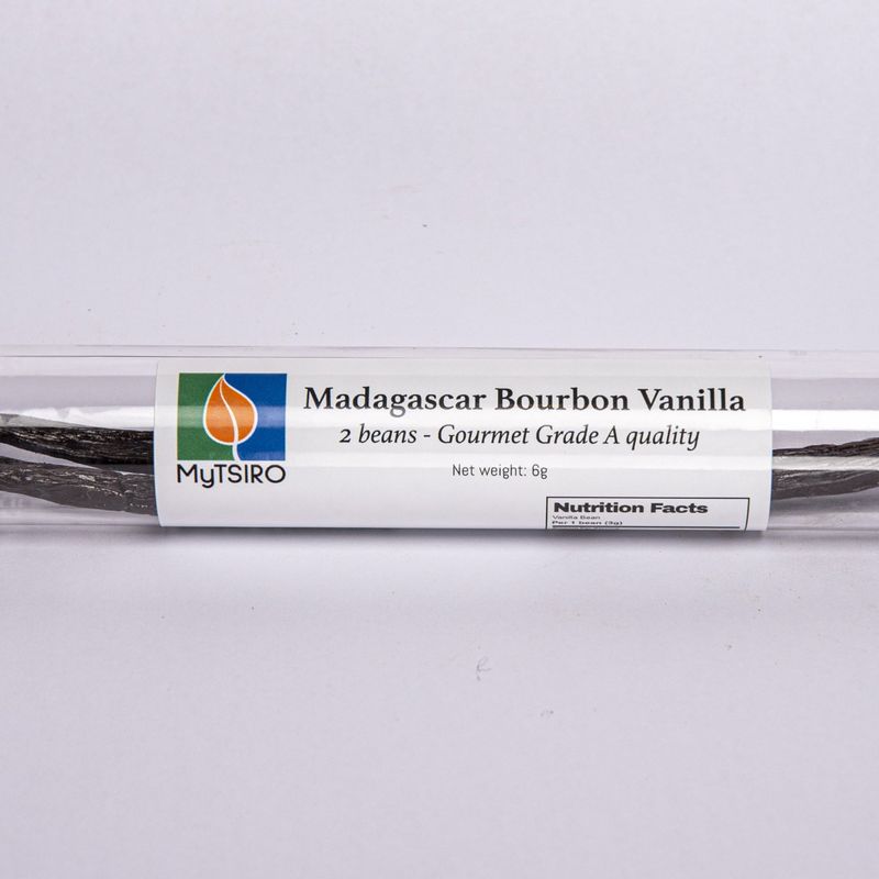 Vanille bourbon gourmet de Madagascar - 2 gousses par tube