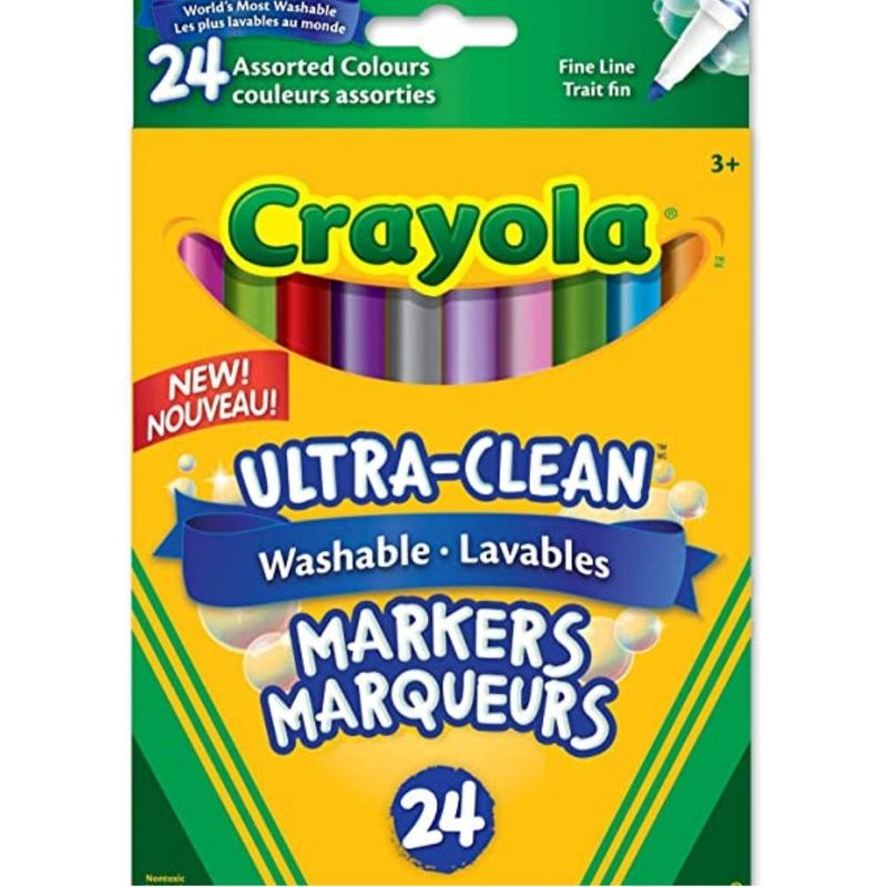 Marqueurs Crayola lavables, pqt 16 ou 24