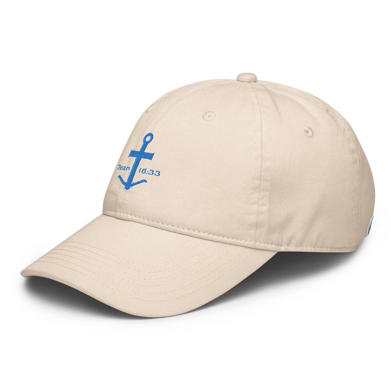 Casquette de baseball Champion avec verset biblique Jean 16:33