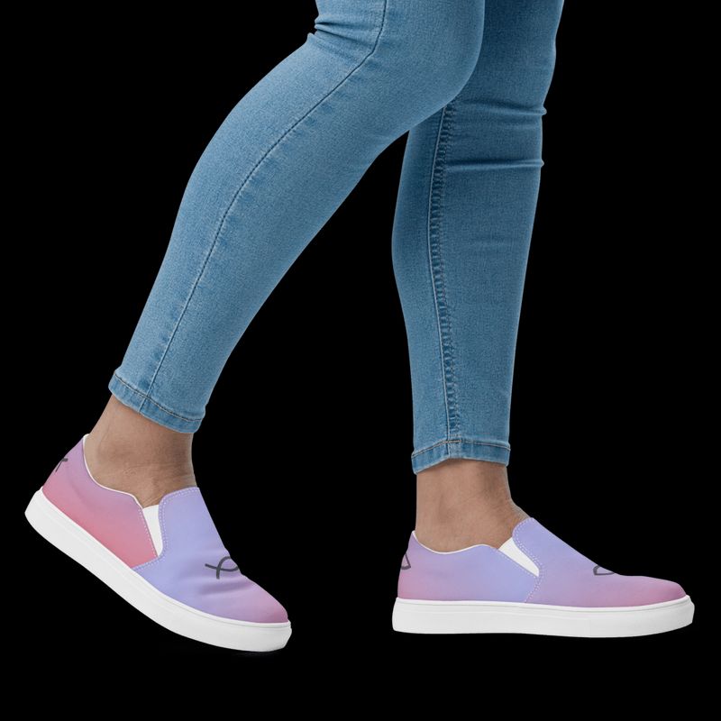 Soulier tennis chrétien en toile sans lacets pour femme | Cadeau Biblique