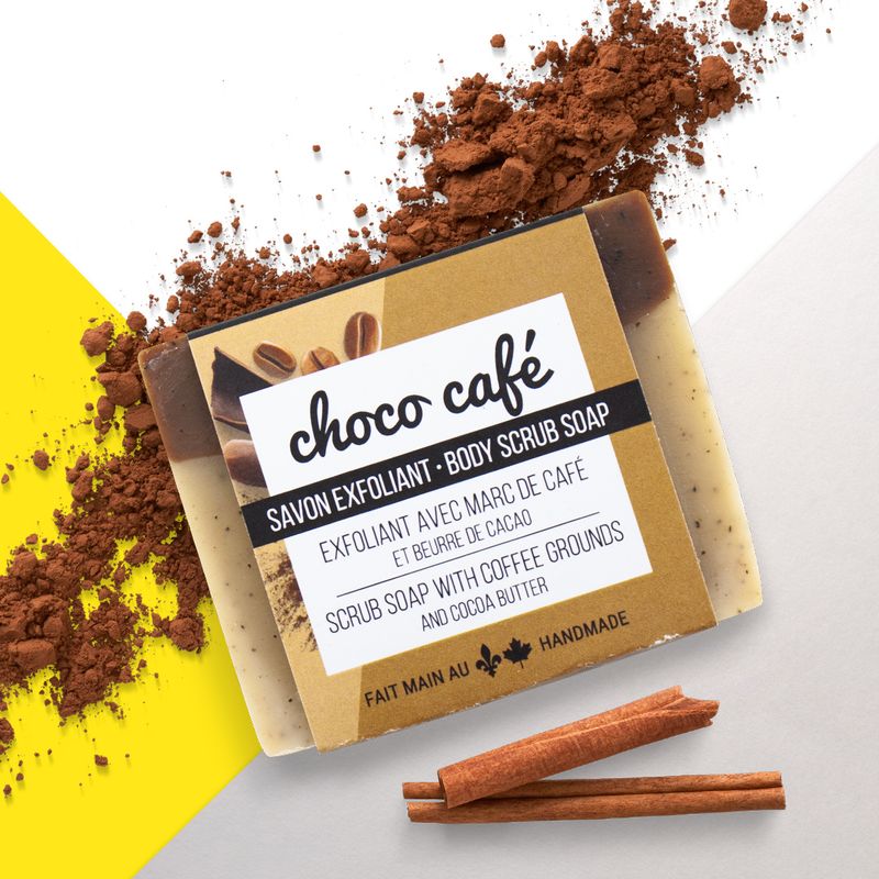 Savon exfoliant pour le corps - Choco-café - Sans emballage