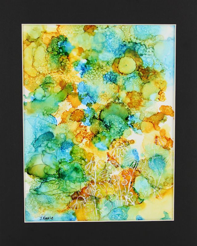Bouquet jaune et bleu