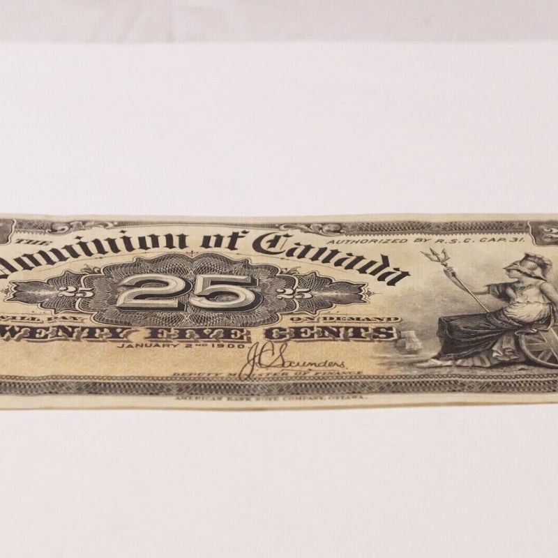 Billet Dominion du Canada 25 cents SCHINPLASTER 1900 SAUNDERS DC-15c #BILL-50
