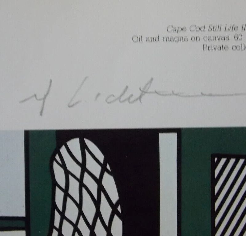 Roy Lichtenstein (1923-1997) lithographie 1981 - Cap Cod Still Life II 1973 - CERTIFICAT