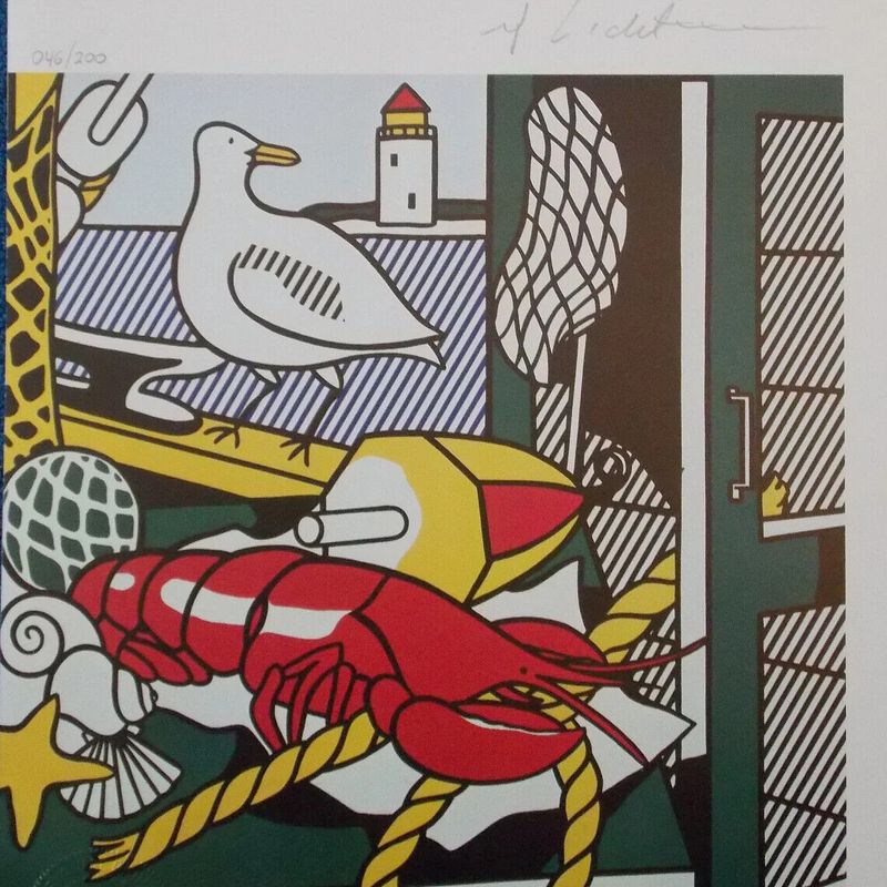Roy Lichtenstein (1923-1997) lithographie 1981 - Cap Cod Still Life II 1973 - CERTIFICAT
