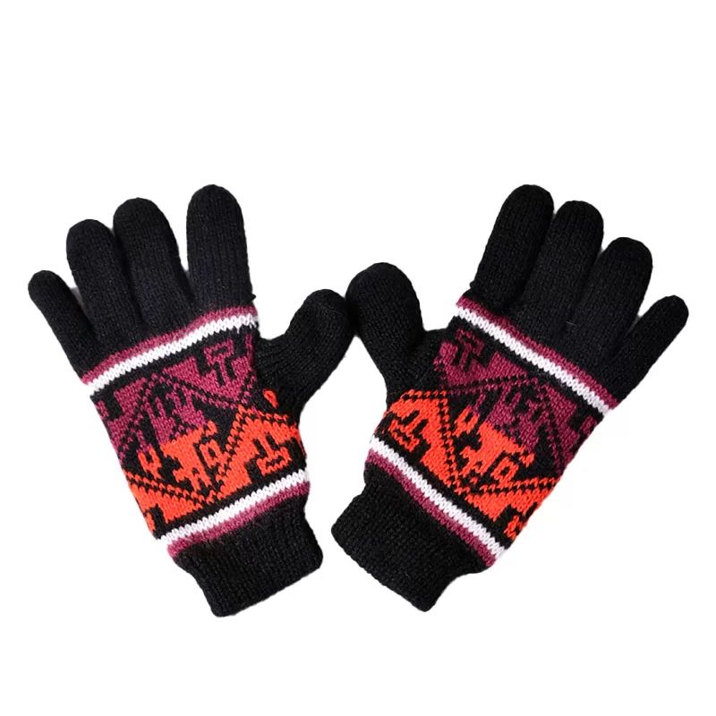 Gants d'alpaga doublé (Femme) (Choix) - Noir