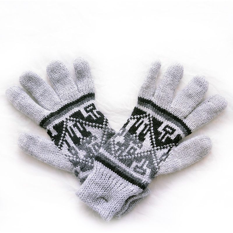 Gants d'alpaga doublé (Femme) (Choix) - Gris