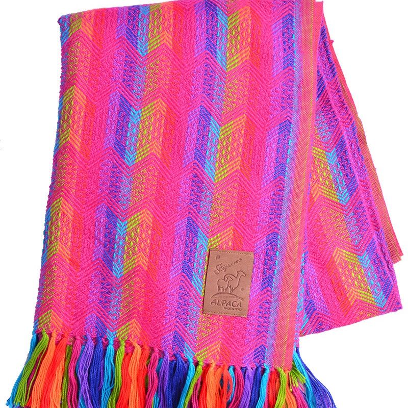 Couverture de laine d'alpaga - (divers couleurs)