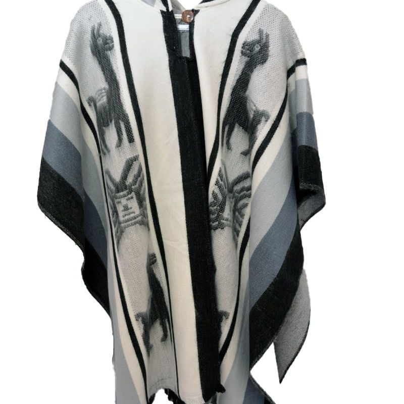 Poncho Equateur avec capuchon (divers couleurs)