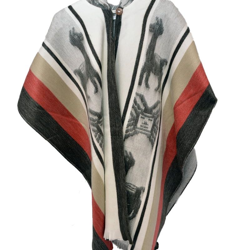 Poncho Equateur avec capuchon (divers couleurs)