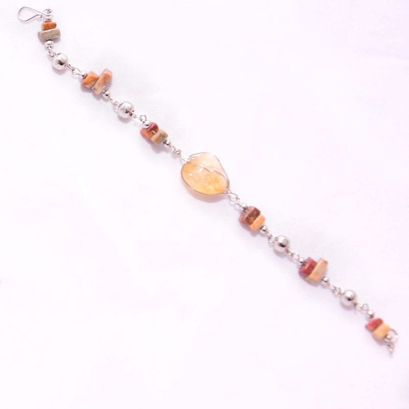 Bracelet en pierre semi-précieuse Agate (divers couleurs)