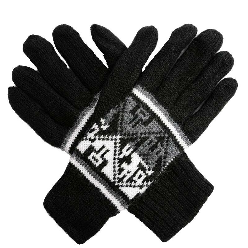 Gants d'alpaga doublés (Homme) (Choix) - Noir