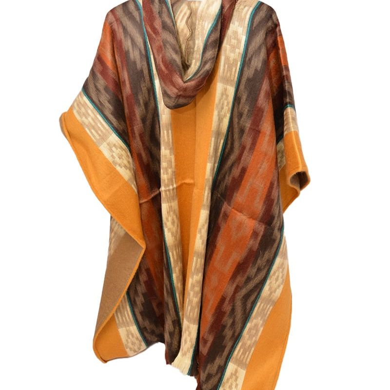 Poncho Equateur avec capuchon (divers couleurs)