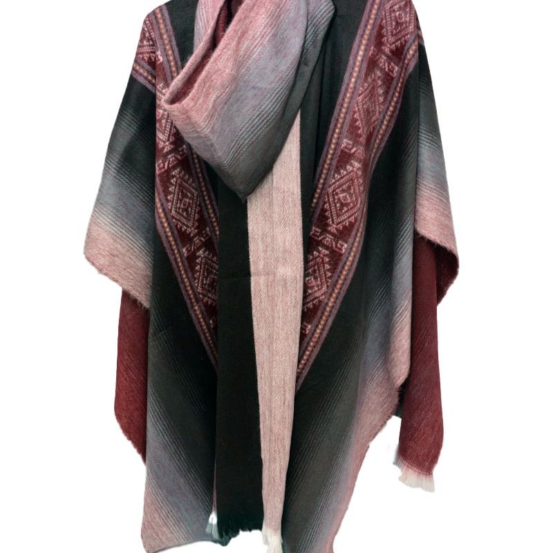 Poncho Equateur avec capuchon (divers couleurs)