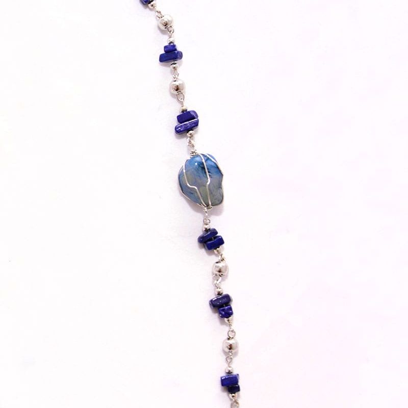 Bracelet en pierre semi-précieuse Agate (divers couleurs)