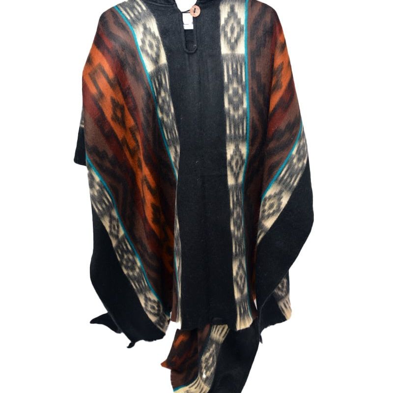 Poncho Equateur avec capuchon (divers couleurs)