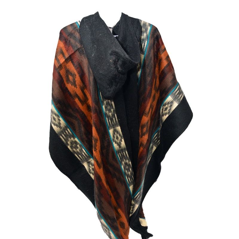 Poncho Equateur avec capuchon (divers couleurs)