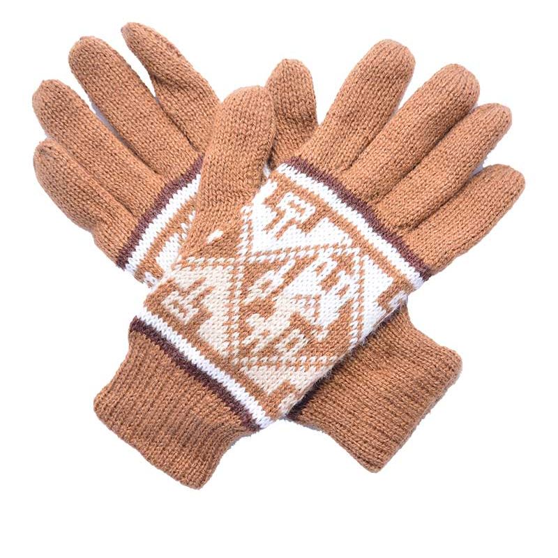 Gants d'alpaga doublé (Femme) (Choix) - Beige 2
