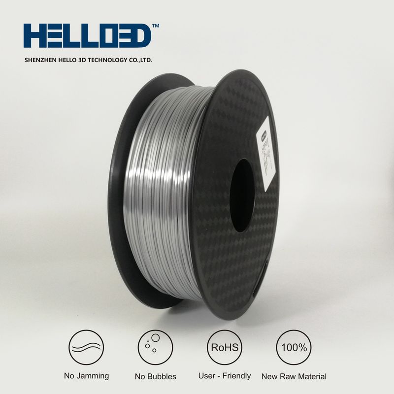 Soyeux - Argent - PLA Filament 3D | HELLO3D de Haute Qualité