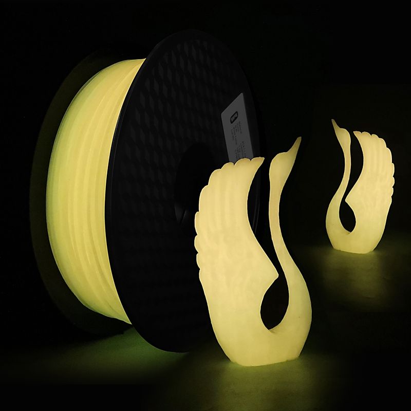 Glow in dark - Jaune - PLA Filament 3D | HELLO3D de Haute Qualité