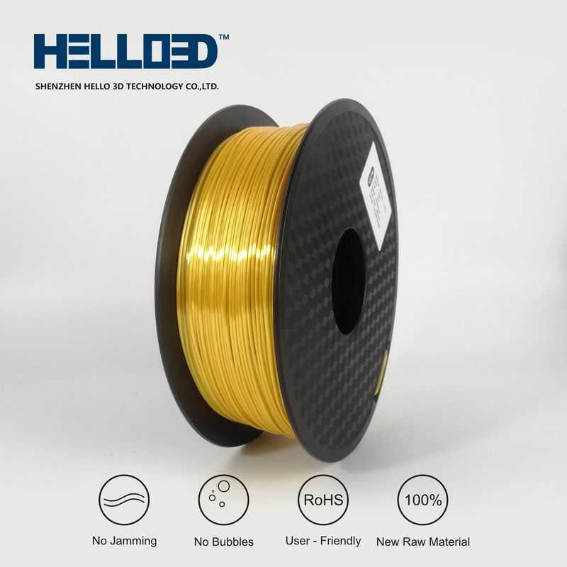 Soyeux - Or - PLA Filament 3D | HELLO3D de Haute Qualité