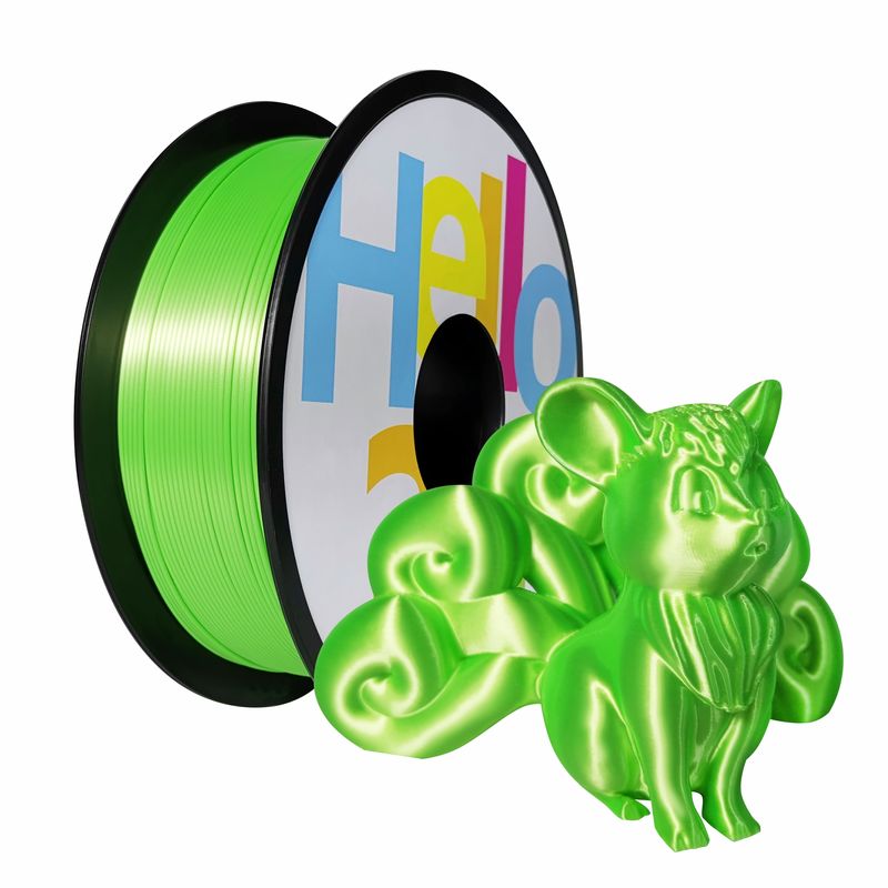 Soyeux - Vert - PLA Filament 3D | HELLO3D de Haute Qualité