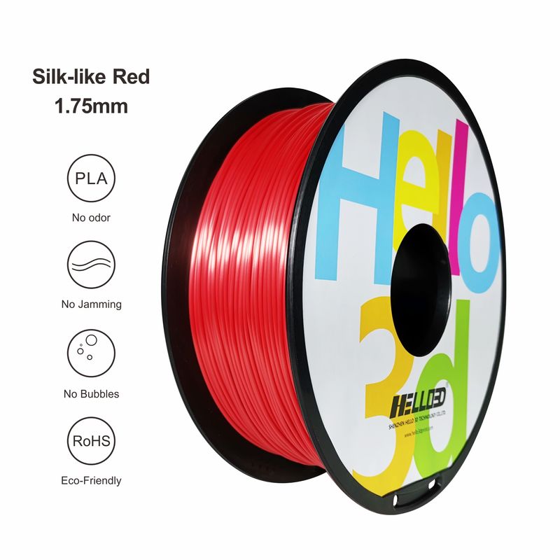 Soyeux - Rouge - PLA Filament 3D | HELLO3D de Haute Qualité