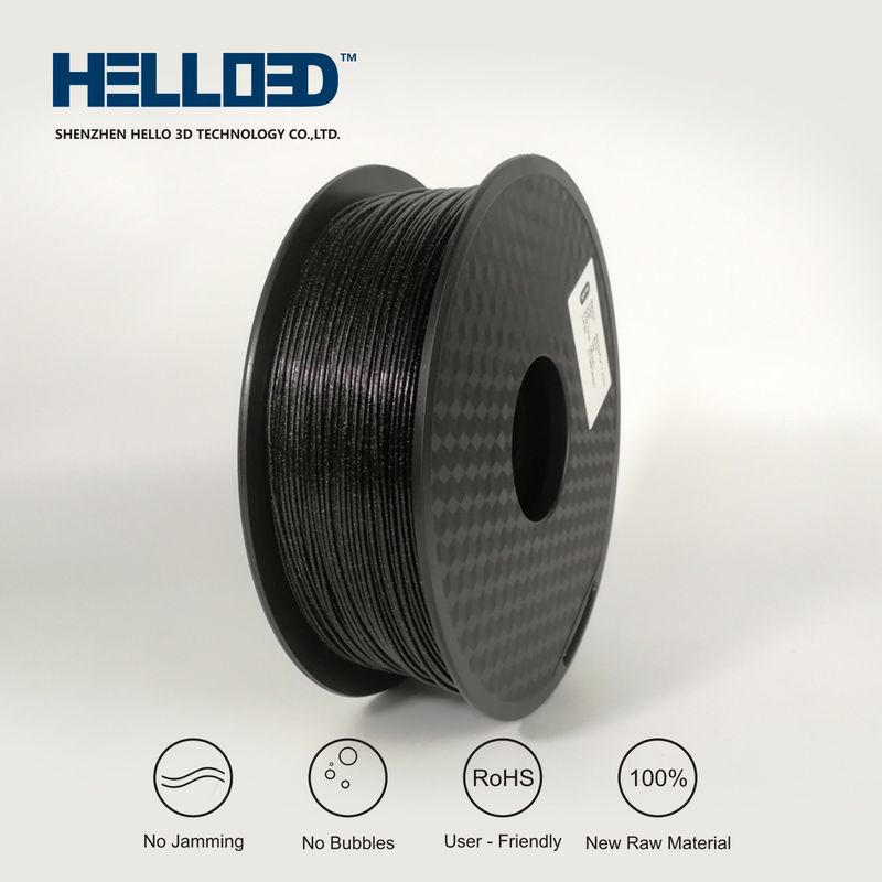 Brillant - Noir - PLA Filament 3D | HELLO3D de Haute Qualité