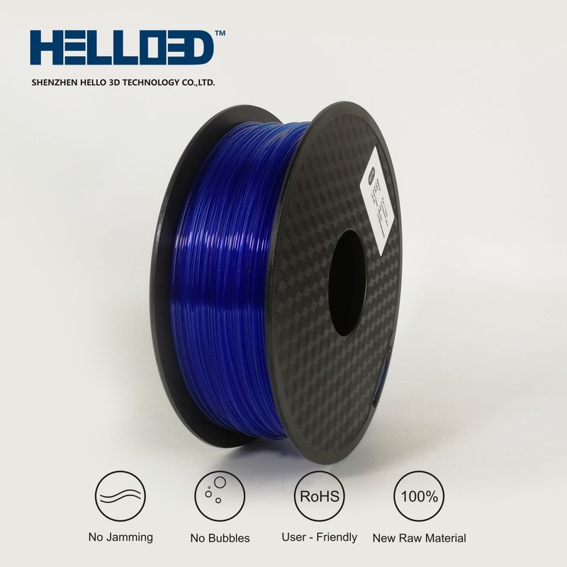 Transparent - Bleu - PLA Filament 3D | HELLO3D de Haute Qualité