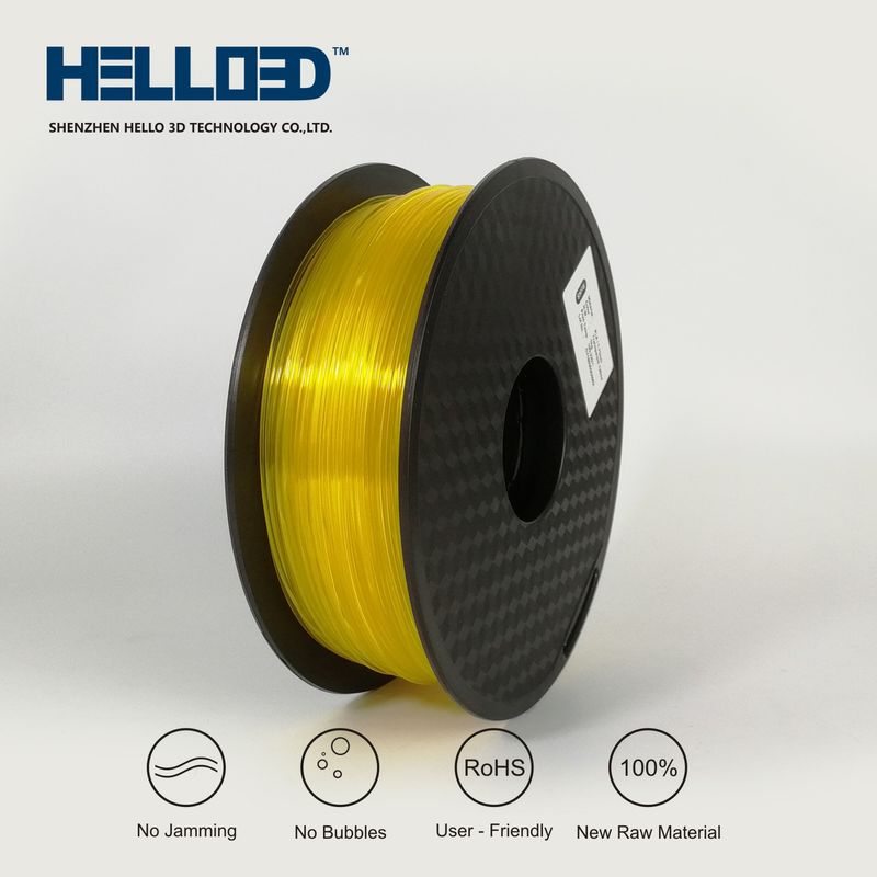 Transparent - Jaune - PLA Filament 3D | HELLO3D de Haute Qualité