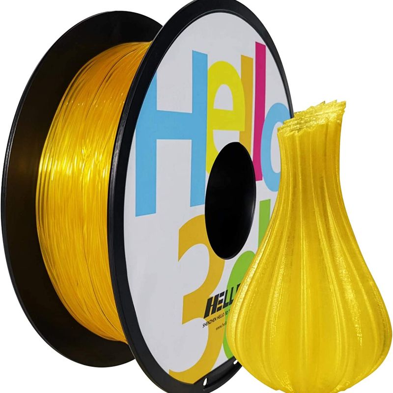 Jaune Transparent - TPU Filament 3D | HELLO3D de Haute Qualité