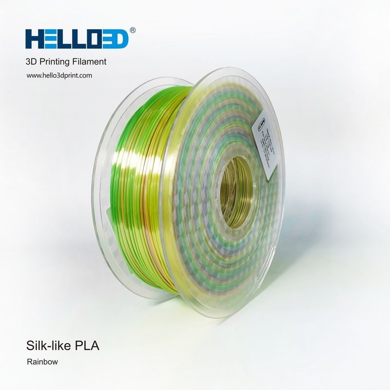 Soyeux - Arc-en-ciel - PLA Filament 3D | HELLO3D de Haute Qualité