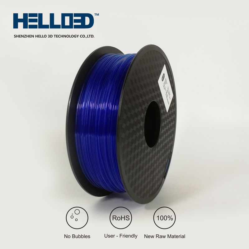 Bleu Transparent - TPU Filament 3D | HELLO3D de Haute Qualité