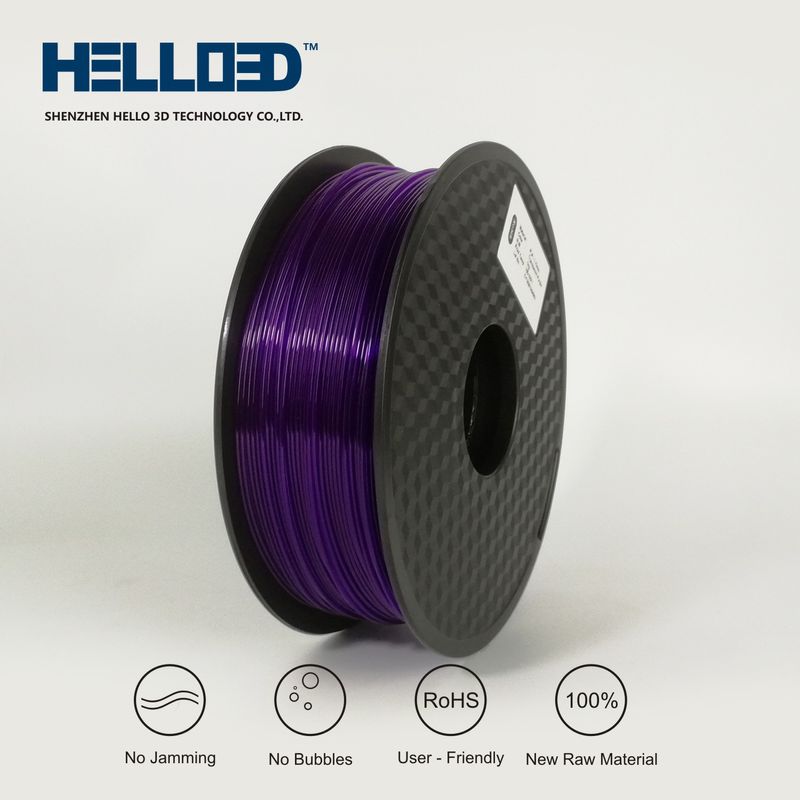 Transparent - Mauve - PLA Filament 3D | HELLO3D de Haute Qualité