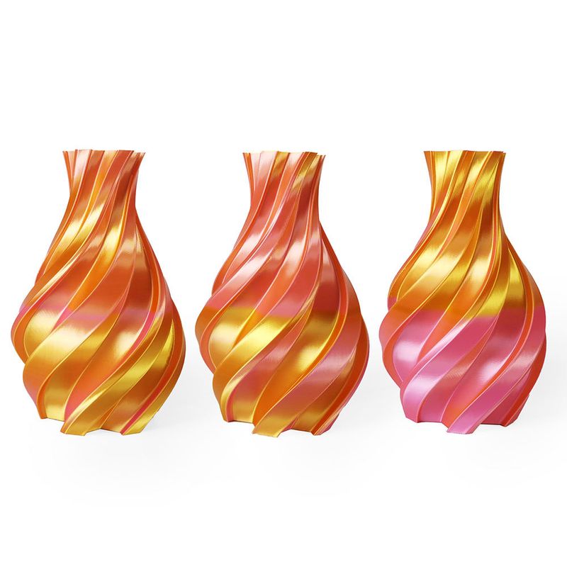 Soyeux Or & Rose (Bi-couleur) PLA Filament 3D | HELLO3D de Haute Qualité