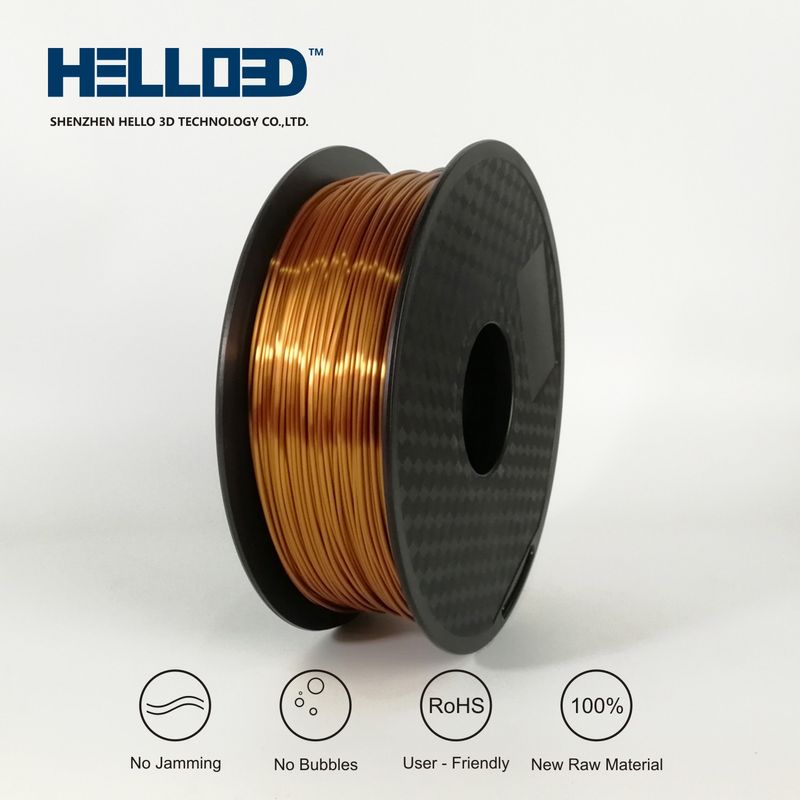 Soyeux - Cuivre - PLA Filament 3D | HELLO3D de Haute Qualité