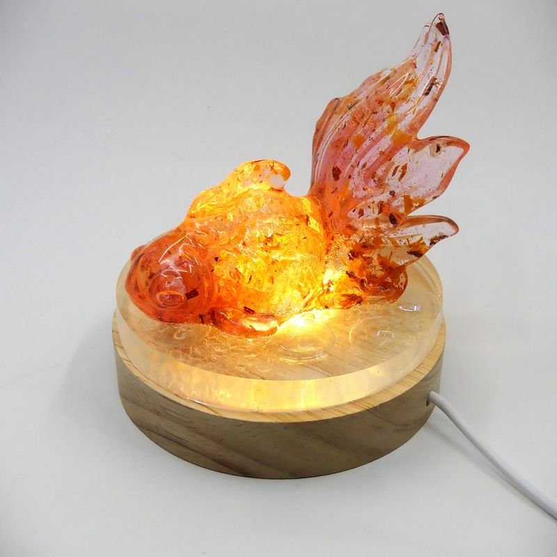 Lampe poisson Koi faite main, veilleuse océan de carpe japonaise