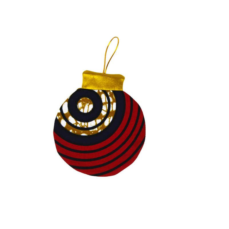 Ornement de noel rond à suspendre - Rouge