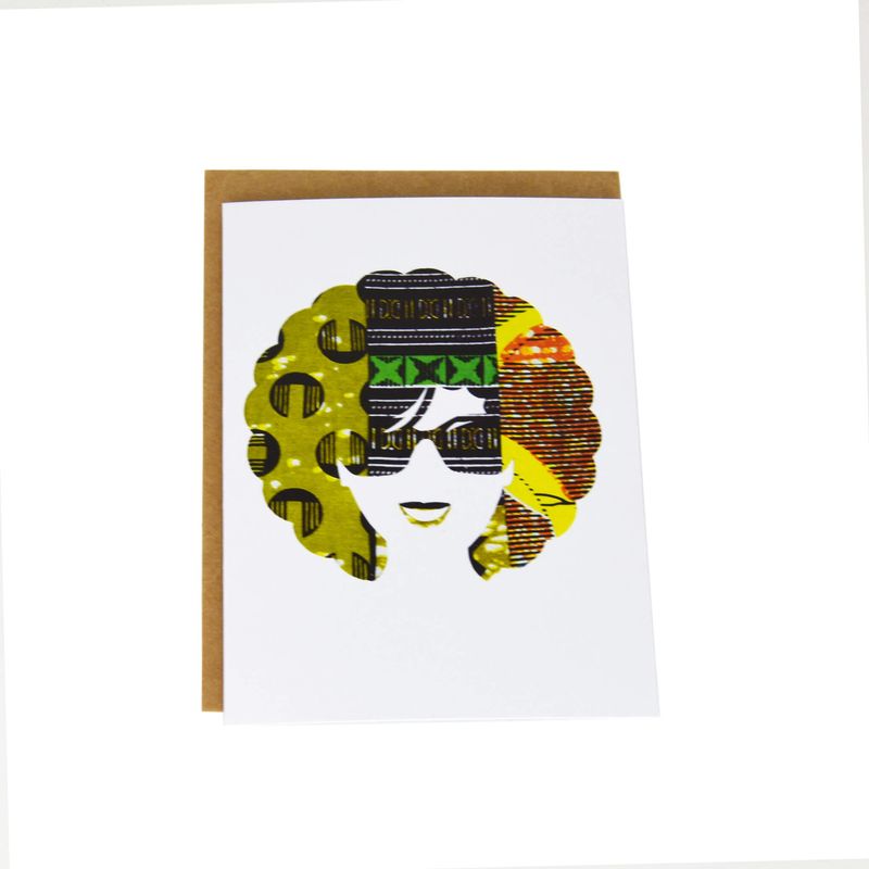 Carte de souhaits - femme avec lunettes