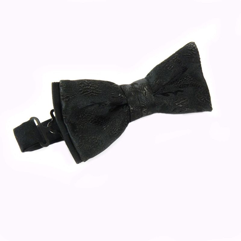Noeud Papillon Noir - Brocart Chinois