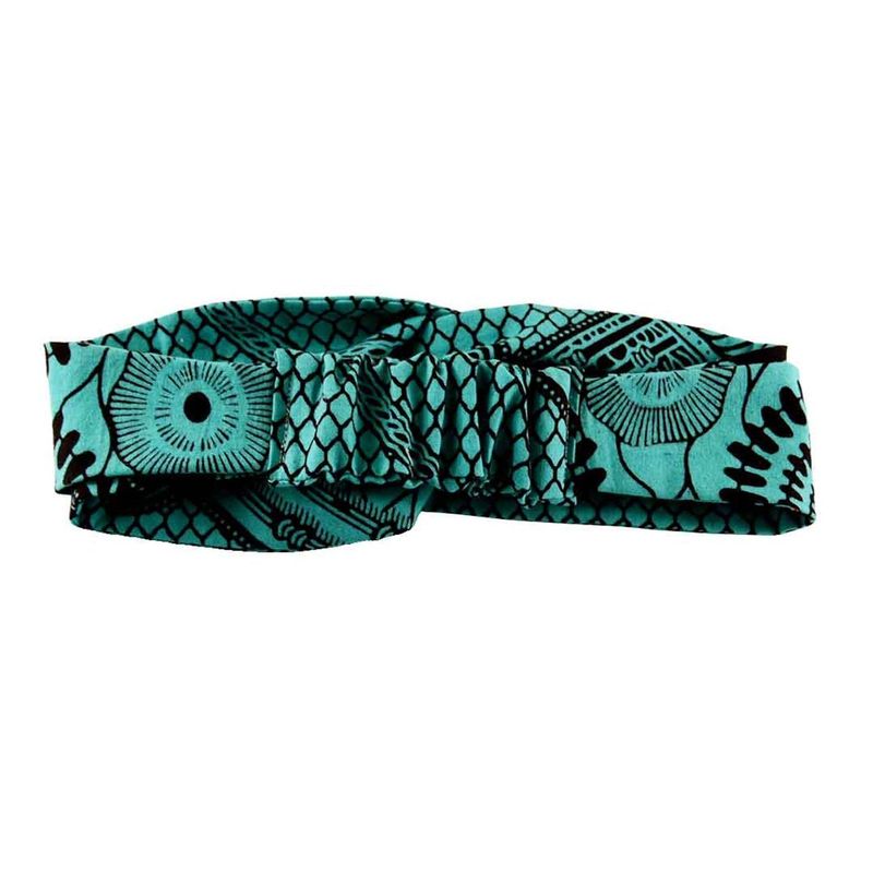 Bandeau Croisé - Vert Pagne Africain Wax