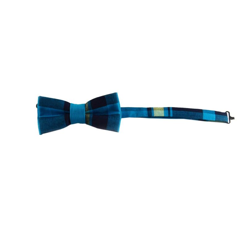 Noeud Papillon Bleu À Carreaux - Madras