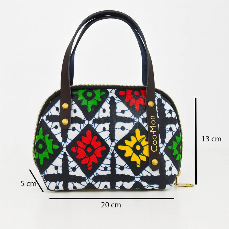 Petit sac Mini Vaya rouge à feuilles vertes imperméable