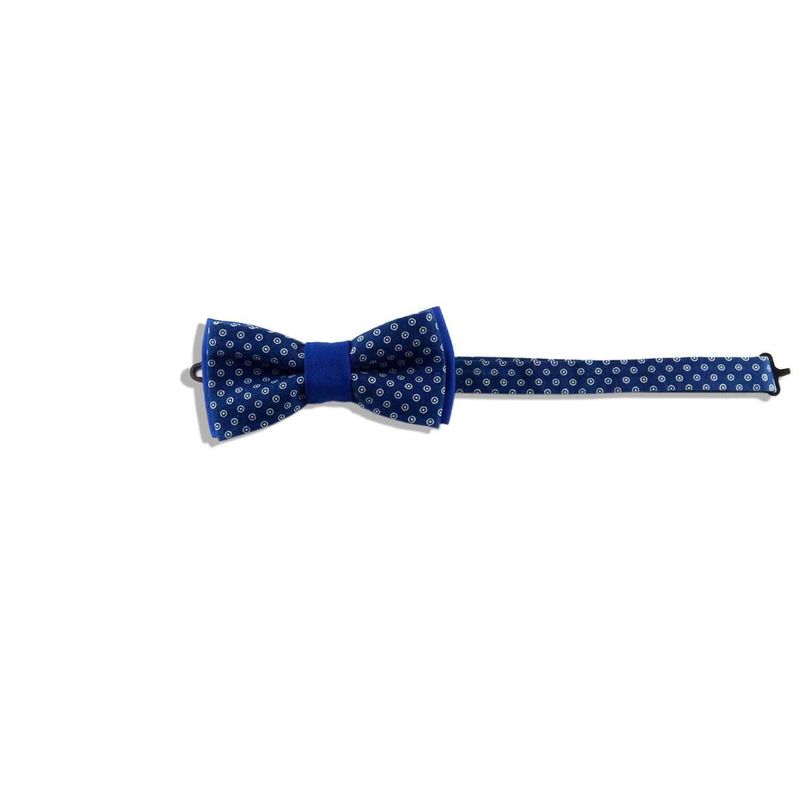 Noeud Papillon Bleu Marine À Pois - Shweshwe