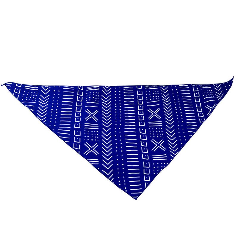 Foulard bandau triangulaire - bleu et blanc