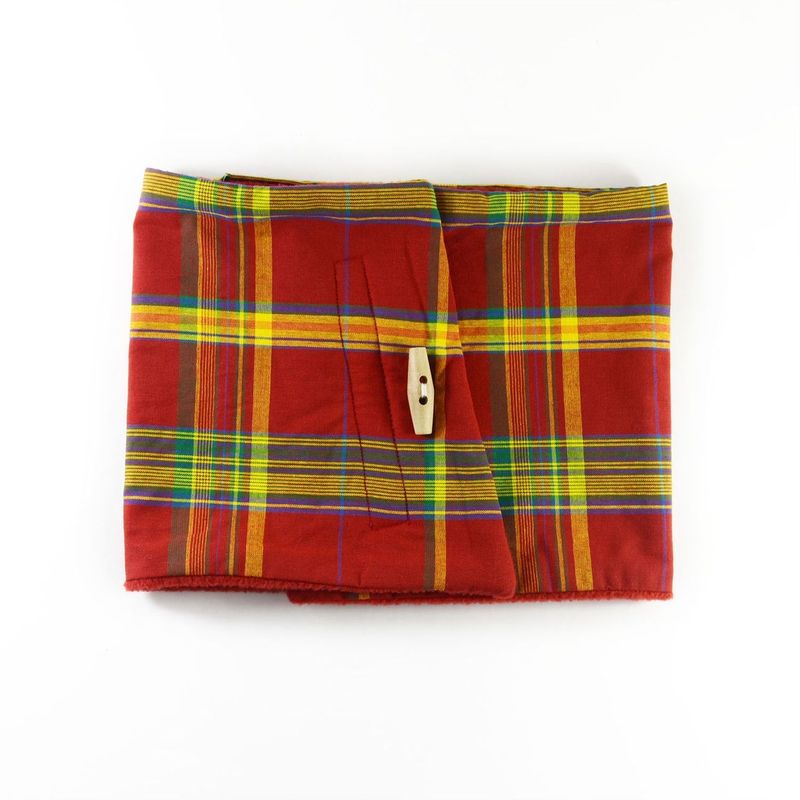 Cache-cou Rouge - Molleton Polaire Et Madras